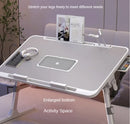 Lift Foldable Laptop Table for Bed Stand Lap Lazy Learning Desk Student Computer Desk for Working Read with Radiator Drawer