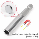 10/1pcs Magnetic Screwdriver Extension Hex Shank Extended Connecting Rod Carbon Steel Screwdriver Bit Holder Power Tools