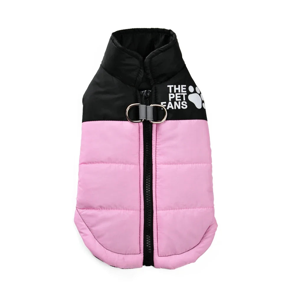 Warm Pet Clothing Winter Reflective Dog Costume Soft Windproof Zipper Jacket Coat With D-ring For Small Dog Chihuahua Labrador