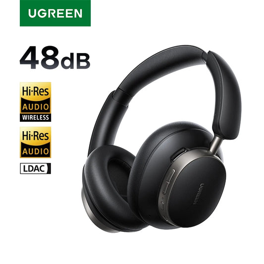 UGREEN Studio Pro 48dB ANC Wireless Over-Ear Bluetooth Headphones, Active Noise Cancellation, Hi-Res LDAC, 120h Playtime