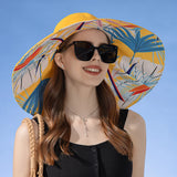 Xinbaoguan 100% Cotton European and American Cross-Border Women's New Double-Sided Fisherman Hat Summer Enlarged Brim Sun Hat