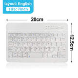 Mini teclado inalámbrico Bluetooth recargable para computadora portátil, tableta, teléfono, iPad, Android, iOS y Windows. 