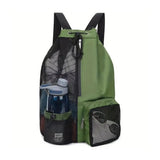 Mesh backpack, swimming drawstring bag, backpack with wet pocket, beach storage backpack, outdoor fishing bag