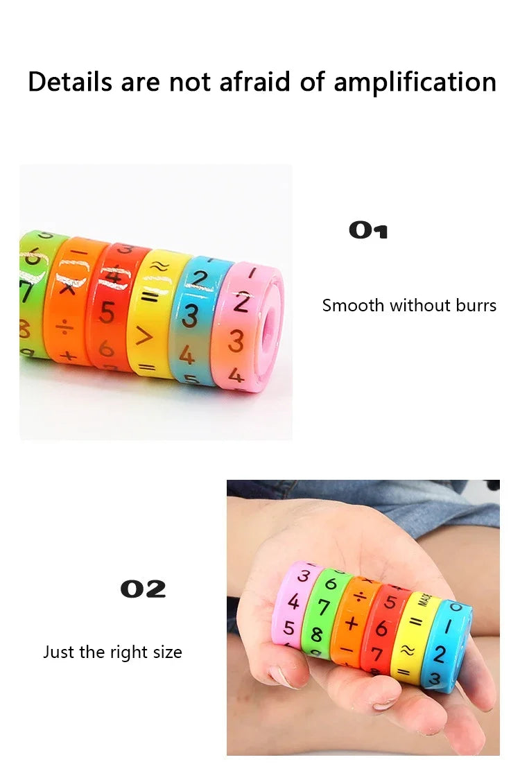 Children's Creative Magnetic Math Tesseract Toy Arithmetic Intelligence Early Education Toys Add Subtract Multiply Divide Toy