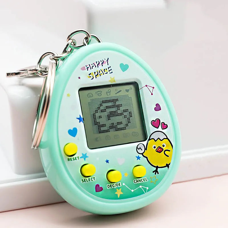 Mascotas electrónicas, juguetes virtuales, Tamagotchi, animales cibernéticos digitales nostálgicos, juguetes para niños.