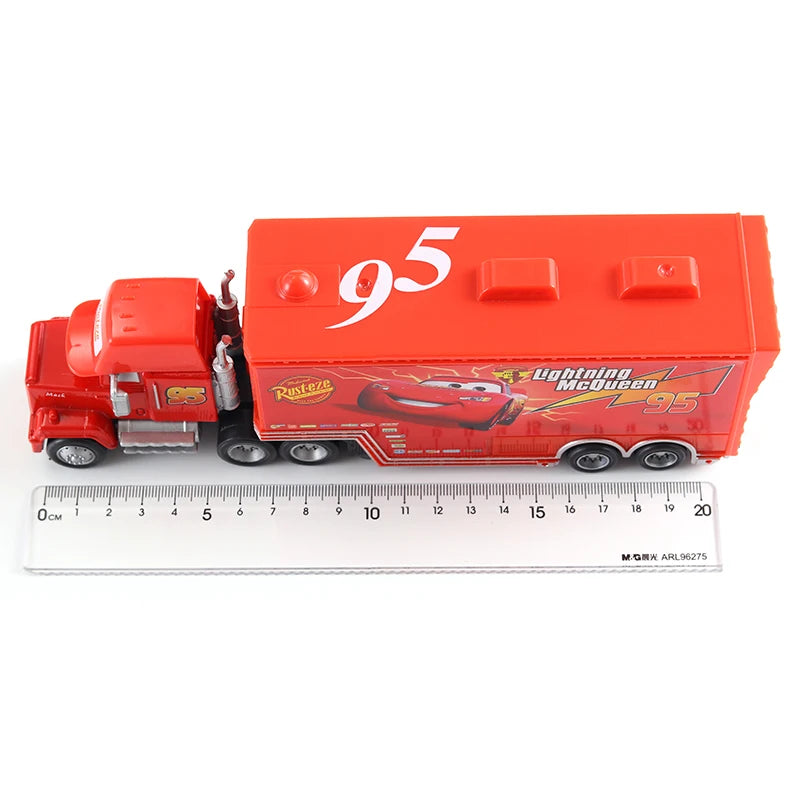 Disney Pixar Cars 2 3 Juguetes Rayo McQueen Camión Jackson Storm Tío Mack 1:55 Camión de fundición Modelo de remolque Niño niños Regalo