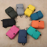 Portable Large Capacity Small Backpack Solid Color Waterproof Travel Bag Multiple Pockets Unisex School Bags Travel