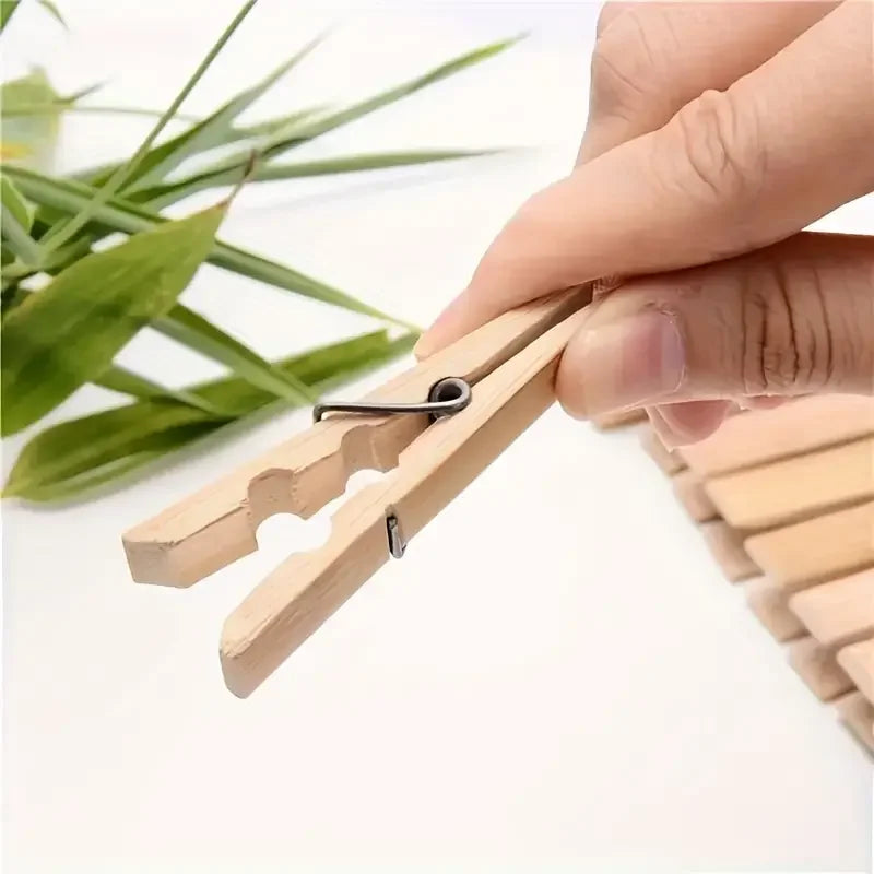 20 pinzas de bambú natural para ropa, pinzas para fotos, pinzas de madera para manualidades, bodas y fiestas, envío directo