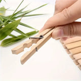 20 pinzas de bambú natural para ropa, pinzas para fotos, pinzas de madera para manualidades, bodas y fiestas, envío directo