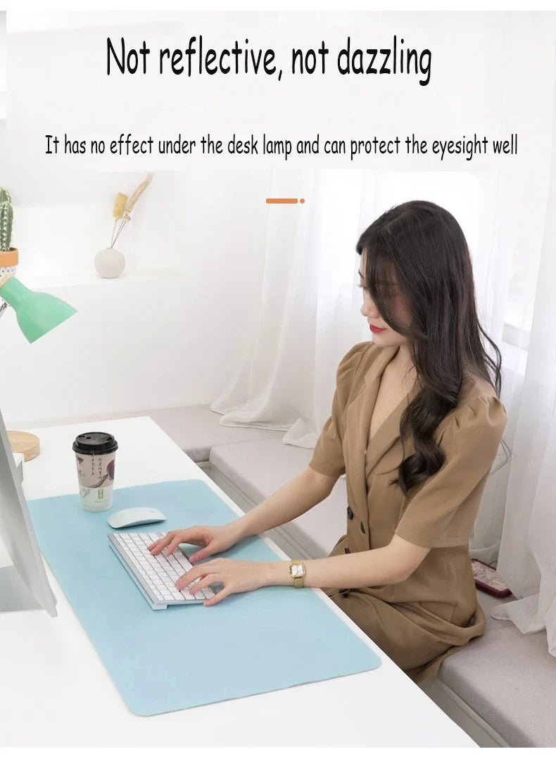 Alfombrilla protectora de escritorio de oficina de gran tamaño de PU, impermeable, para ratón, teclado de escritorio, alfombrilla de ratón para juegos, accesorios para PC