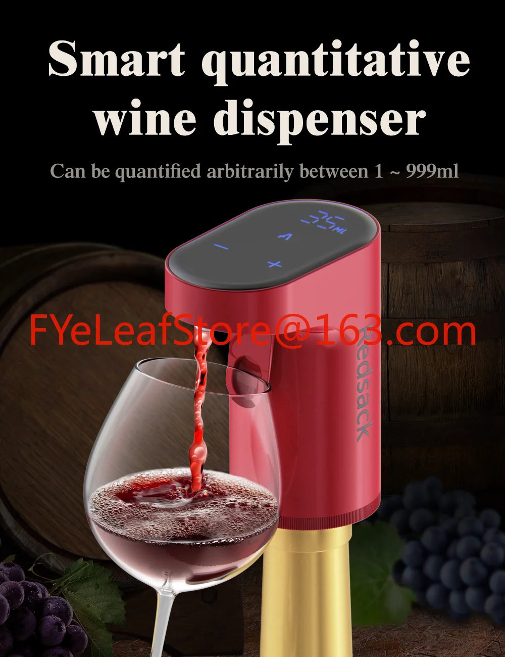 Extractor de vino eléctrico con sensor inteligente
