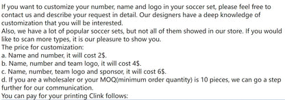 Adult Kid Soccer Jersey Customize Long Sleeved Football Uniform Shirt Futsal Sportswear Training Tracksuit Sports Clothes Outfit