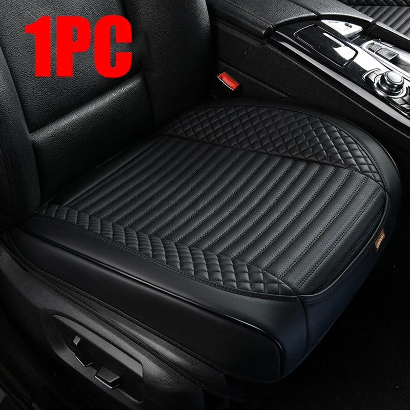 SEAMETAL Full-Wrapped Car Seat Cover Breathable Hole PU Car Front Seat Cushion Universal Anti Slip Auto Chair Protector Cover