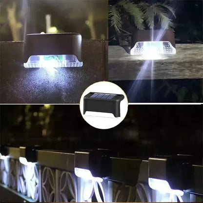1-12 Pack Solar Deck Lights Outdoor Step Lights Waterproof Led Solar Lamp for Railing Stairs Step Fence Yard Patio and Pathway