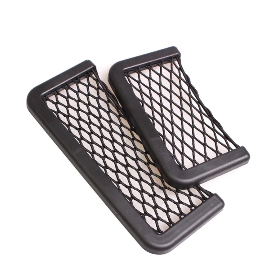 Car Organizer Mesh Storage Bag Net Pocket Mobile Phone Holder Auto Accessories Multi Function Car Storage Net Pocket