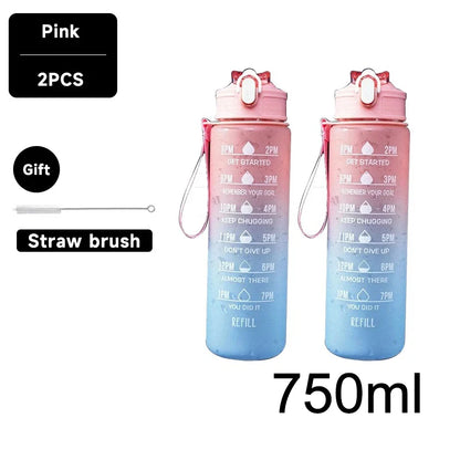 1 Liter Water Bottle Motivational Sport Water Bottle Leakproof Drinking Bottles Outdoor Travel Gym Fitness Jugs For Kitchen