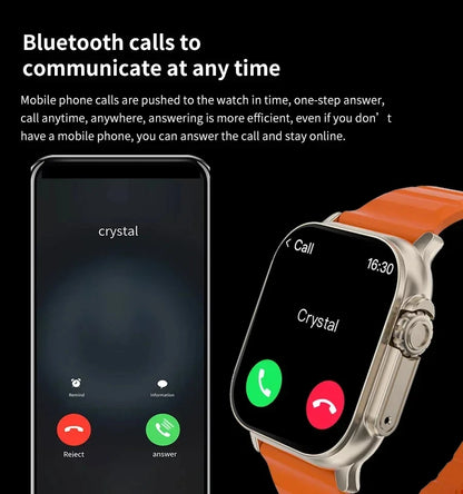 Wholesale T900 Ultra Smart Watch Men 49mm Series 9 AMOLED Screen NFC Compass Waterproof For Apple Watch IWO Ultra 9 Smartwatch