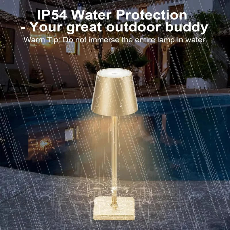 LED Table Lamps 3-Level Dimmable Wireless LED Desk Lamp Touch Bedside Creative Ambient Light USB Rechargeable Bar Outdoor Decor