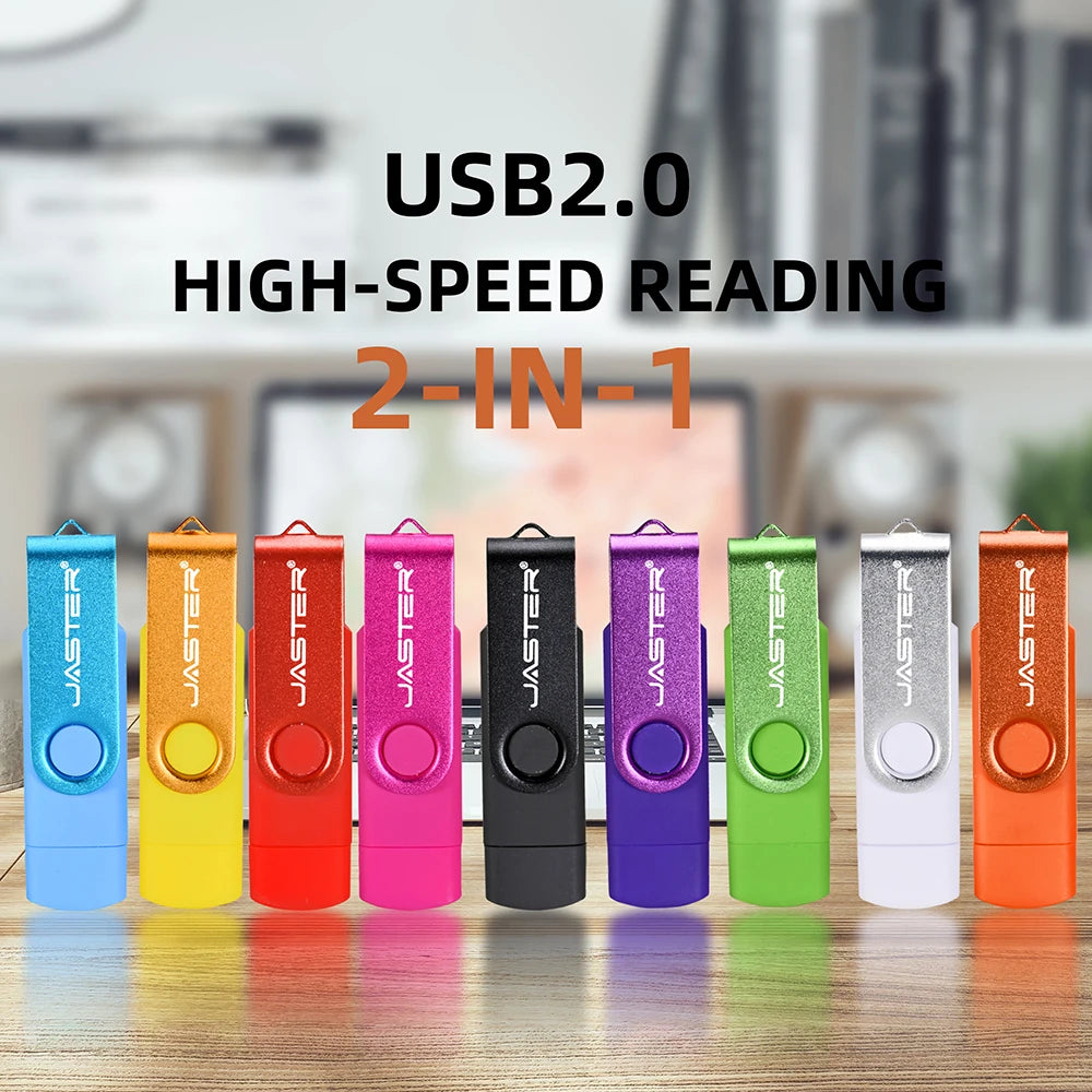 JASTER 10 PCS LOT Pen Drive 128GB 3 IN 1 Memoria USB 64GB Key Chain USB Flash Drive 32GB Free TYPE-C Adapter Memory Stick Gift