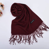 Bufandas de cuero en polvo para otoño e invierno, nuevas, de un solo color, al por mayor, para hombres y mujeres, 120 g, chal con diadema de un solo color.