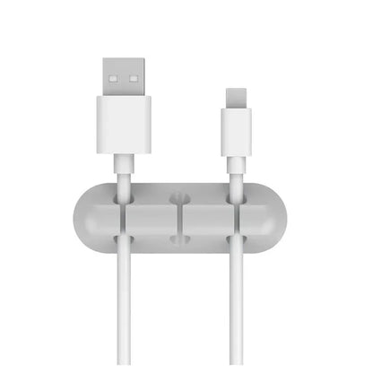NONGAMI-Silicone USB Cable Organizer, Cable Winder, Desktop, Tidy Management Clips, Suporte para Mouse, Headphone, Wire Organizer