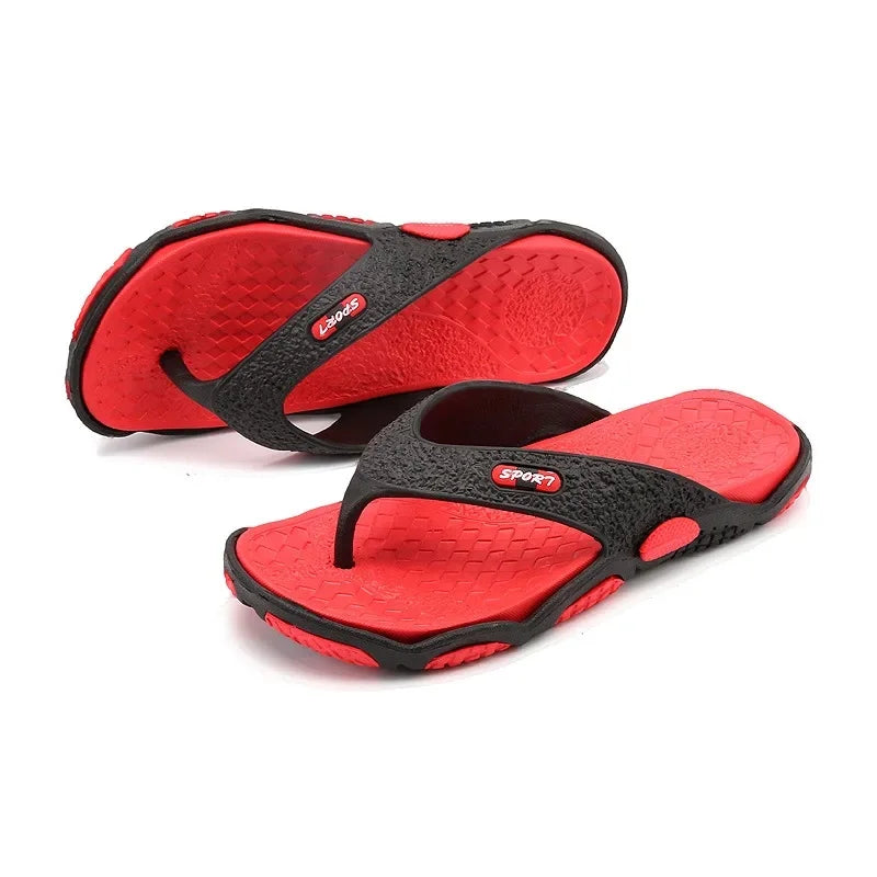 Men's Summer 2025 Trendy Flip-Flops Beachwear Slippers Anti-slip Deodorant Casual Shoes Plastic Slip-On Sandals for Adults