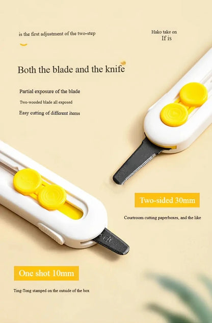 1pc, magnetic mini box cutter Portable box cutter Letter opener and paper cutter Retractable blade Durable ABS material mini box
