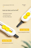 1pc, magnetic mini box cutter Portable box cutter Letter opener and paper cutter Retractable blade Durable ABS material mini box