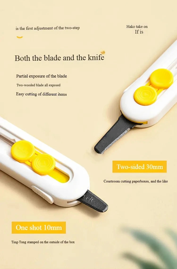 1pc, magnetic mini box cutter Portable box cutter Letter opener and paper cutter Retractable blade Durable ABS material mini box