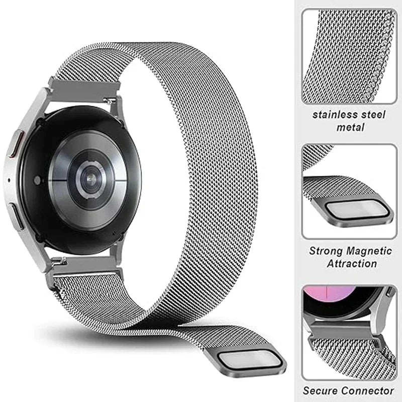 22mm Milanese Loop Strap for Redmi Watch 3 Lite Metal Steel Strap for Xiaomi Redmi Watch 3 Active for Galaxy Watch 6 5 4 40 44mm