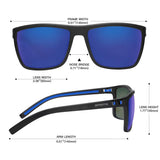 ZENOTTIC Polarized Sunglasses for Men Shades Lightweight TR90 Frame UV400 Protection Square Outdoor Travel Driving Sun Glasses