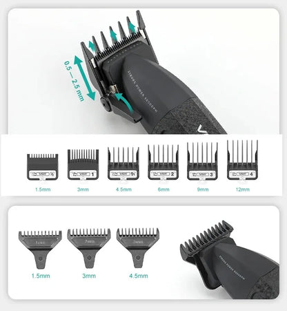 VGR Hair Trimmer Professional Hair Clippers Adjustable Hair Cutting Machine 9000 RPM Cordless Clippers and Trimmers Set V-640 S3