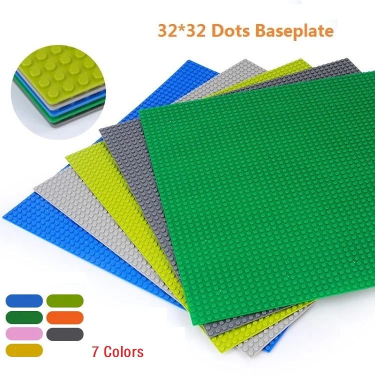Placa base de 32 x 32, 16 x 32, 16 x 16 puntos, bloques de construcción, placa base de plástico para bricolaje, accesorios de ladrillo clásicos, juguete para niños