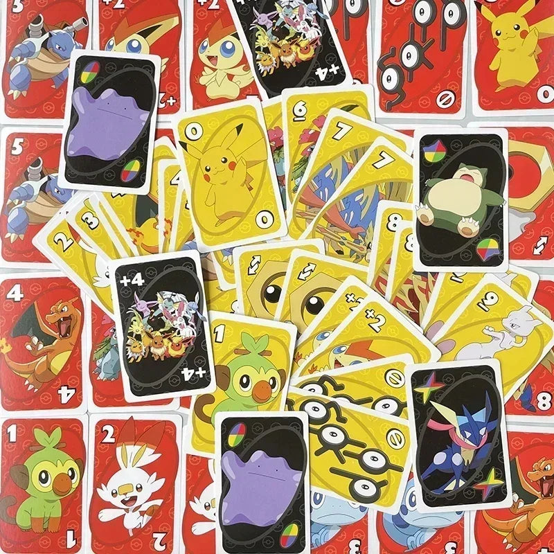 UNO NO MERCY Matching Card Game Pokemon Uno TEAMS Mario Multiplayer Family Party Boardgame Funny Friends Entertainment Poker ﻿