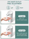380ML Touchless IPX5 Waterproof 4-Gears Adjustable Foam/Gels Automatic Sense Soap Dispenser Electric Hand Dish Washing Machine