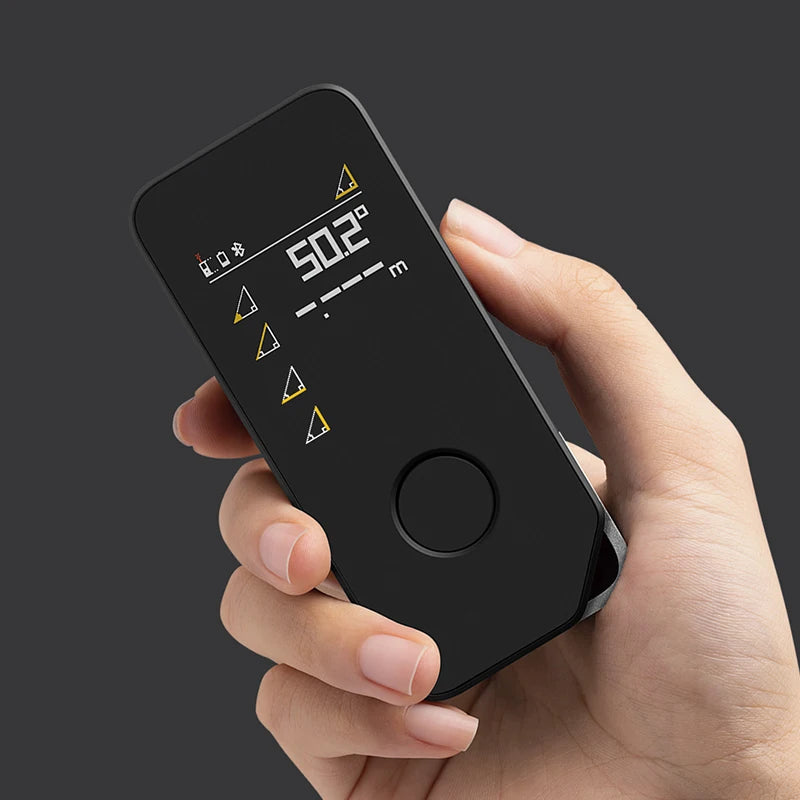 HOTO Smart Laser Measure Pro LED Display Intelligent Digital Laser Tape Measuring Tool Rechargeable Laser Ruler Rangefinder