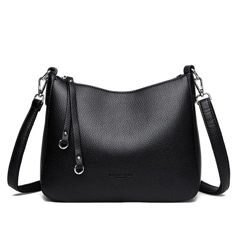 Genuine Brand Women's Soft Leather Shoulder Bags Luxury Designer Crossbody Bags Ladies Casual Tote Bag Messenger Commuting Sac