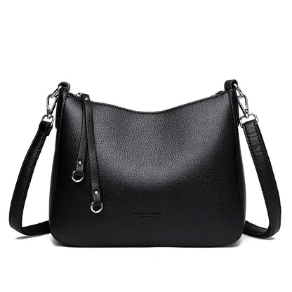Genuine Brand Women's Soft Leather Shoulder Bags Luxury Designer Crossbody Bags Ladies Casual Tote Bag Messenger Commuting Sac