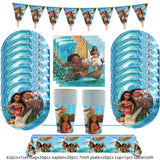Disney-Moana Birthday Party Decorations, Balloons, Disposable Tableware, Cup, Plate, Baby Shower Toys, Celebration Supplies 