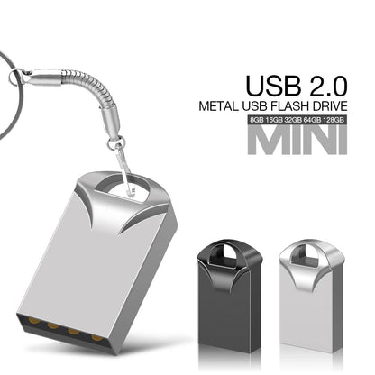 USB Pen Drive 128GB 2.0 USB Flash Drive 4GB 8GB 16GB 32GB Metal PenDrive High Speed Usb Memory stick 256gb 512gb Creative Gifts