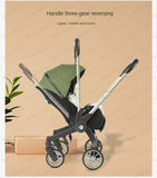 EU STOCK 4in1 baby stroller two-way Multifunctional newborn baby stroller 3in1 Foldable Basket type seat Lightweight Travel Pram