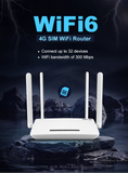 XUNYOU-LINK 4G Modem WiFi6 4G LTE SIM Router 300Mbps High Speed Wireless Modem 4 Antennas Supports 32 Devices Hotspot for Europe