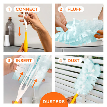 Repuestos de plumero desechables de 10 unidades compatibles con Swiffer Duster 