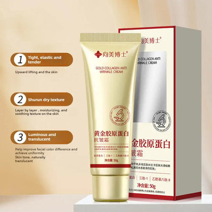 Gold Recombinant Collagen Anti Wrinkle Cream Moisturizes The Skin, Reduces Fine Lines, Moisturizes and Softens The Skin 30ml/50g