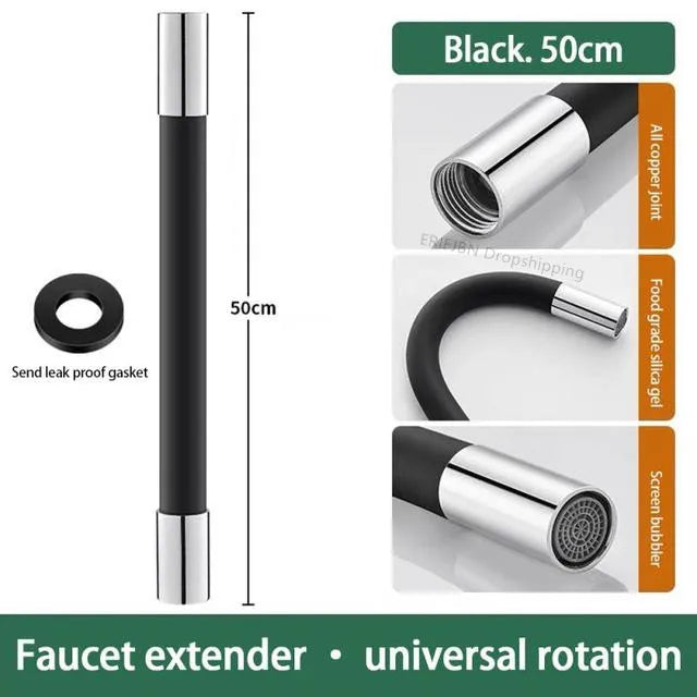 360° Rotating Silica Gel Faucet Extender Flexible Bending Bathroom Faucet Sink Universal Splash Extender Kitchen Accessories