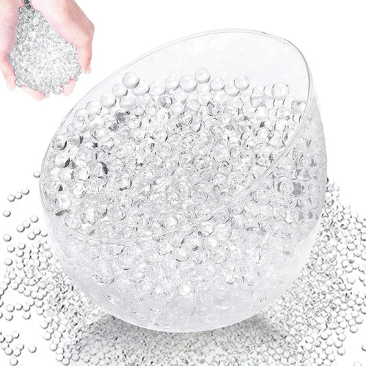 600 pçs contas de água transparente solo cristal claro crescente gel pérolas hidrogel bolas lama orbiz geléia para vaso plantas decoração casa