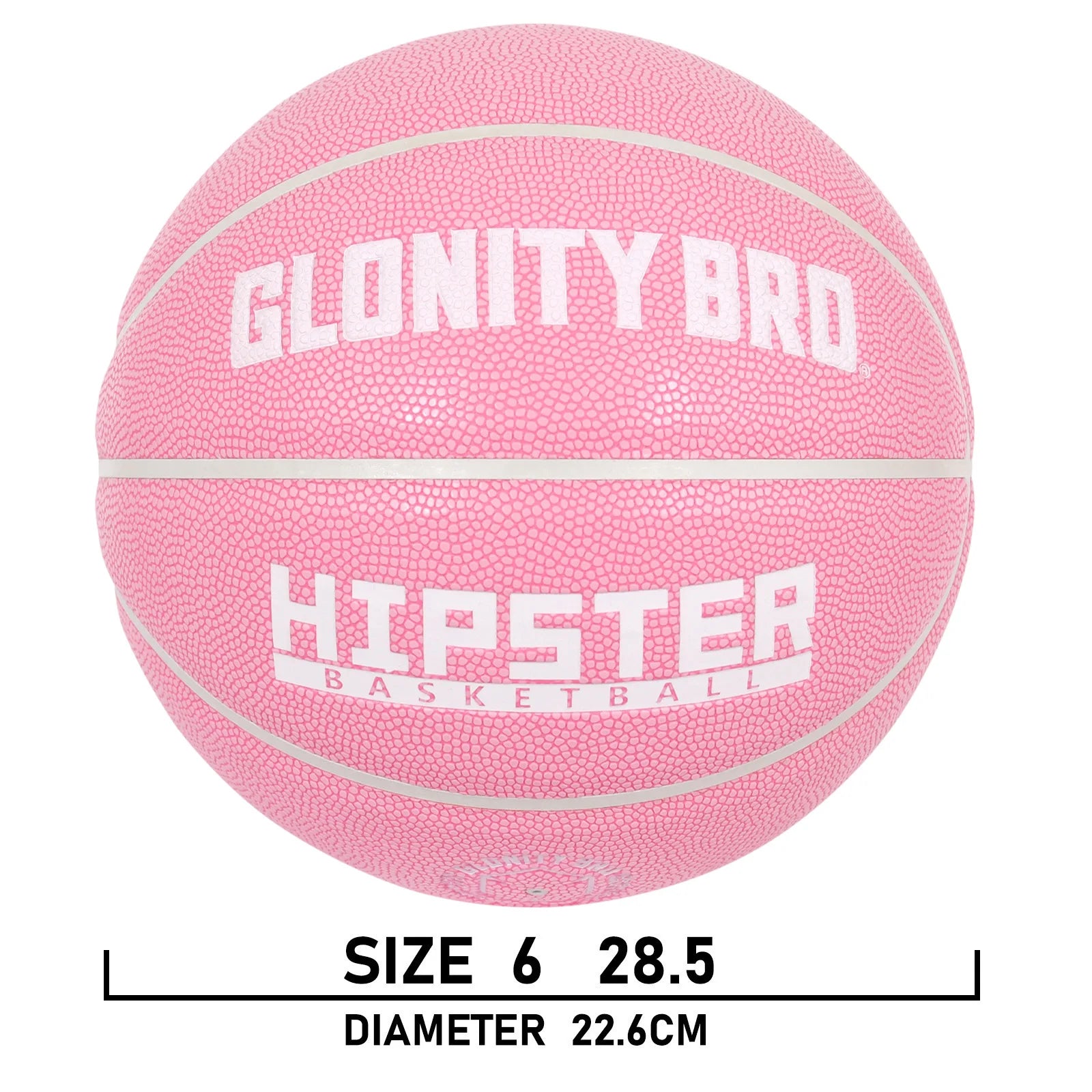 Women's Basketball Size 5, 6, 7 Pink Official Competition Children's Basketball Indoor Outdoor Standard Ball PU Non-slip Wear-resistant