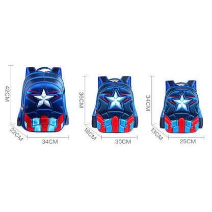 3D five-pointed star children's backpack, nylon waterproof fabric, light-weight children's backpack