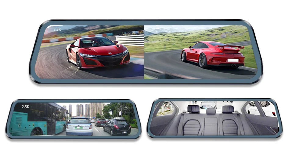 Acceo A37 Car DVR 10.0 Inch Rear View Mirror 2.5K Dash Cam 1080P Car Camera With Rear View Camera Video Recorder Registrar DVRs