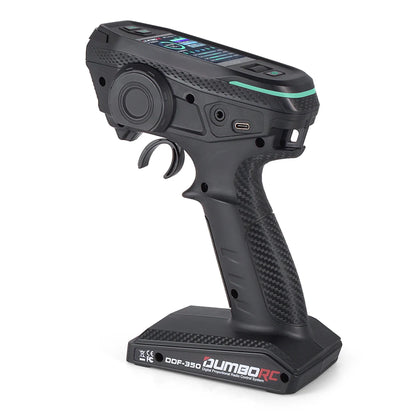 Control remoto digital DUMBORC 2.4G 10CH DDF-350, transmisor con receptor para coche, barco, tanque, sistema LCD FHSS